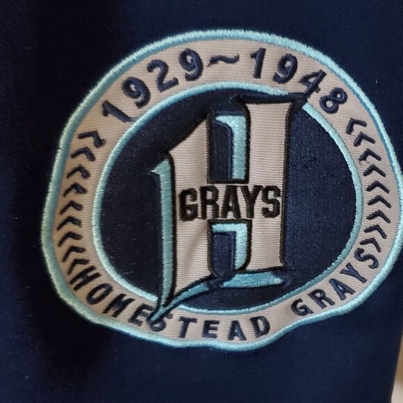 Big Boy Headgear Men's NLBM Jersey size 4X Gray with  Blue & White accents. - Picture 5 of 7